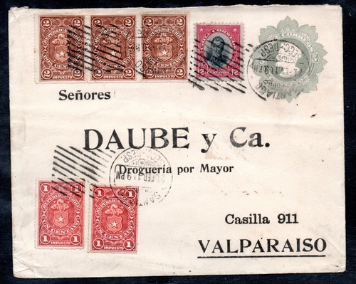 Chile cover impreso stamps - ,,