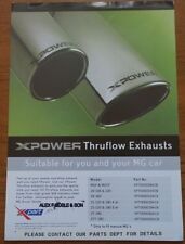 MG X Power Thruflow Exhausts X Part MGF TF ZR ZS ZT ZT-T Brochure