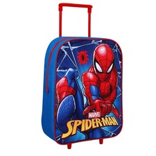 Spiderman Kids Wheeled Trolley Backpack 42cm Marvel Official Travel Bag for Boys