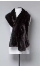 Zara Black Faux Fur Maxi Stole