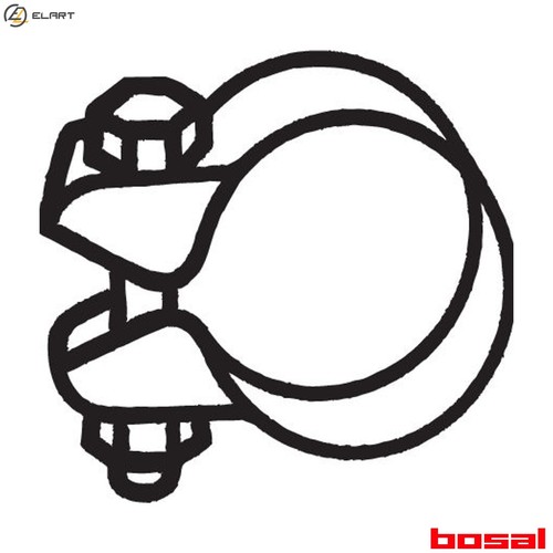 Clamping piece exhaust system - clamping,