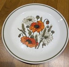 Vintage 1970s  J&G Meakin 10” Poppy Ironstone Dinner Plate