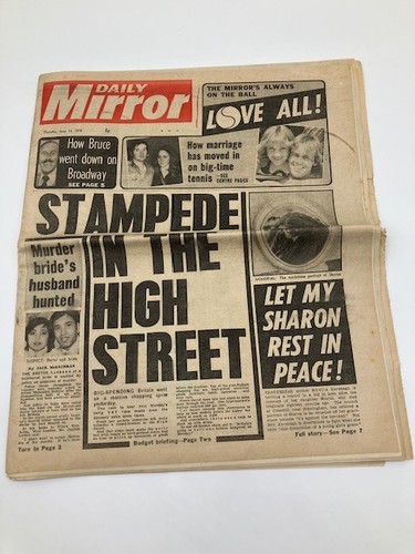 Daily mirror dated 14th june - daily, mirror,