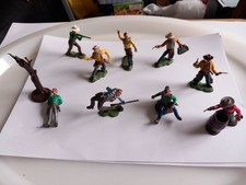 Herald & Britains Swoppet Cowboys x 9 Series 1 & 2 Plastic Wild West Vintage