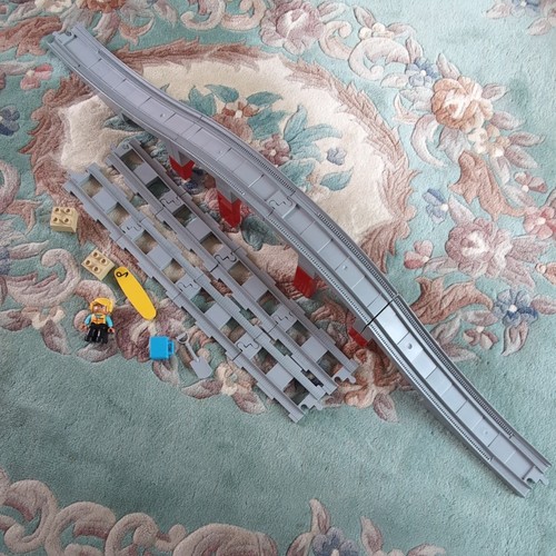 Duplo grey plastic town bridge - town,