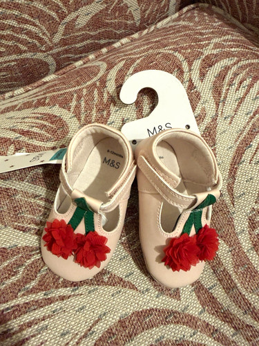 Pink red flower - red, shoes