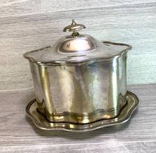 Antique Silver On Copper  Tea Caddy stamped English Sheffield lovely shape