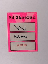Ed Sheeran Pass Original Unused Working Personnel Manchester 28th Oct 2014