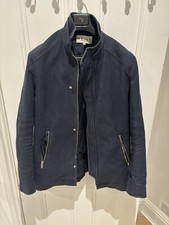 Reiss Raekon Funnel Coat M Navy