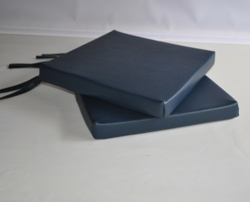 Blue faux leather - blue,