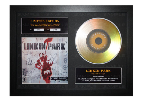 Linkin park signed gold disc - signed,