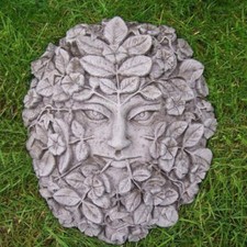 Stone cast large female leaf - cast,