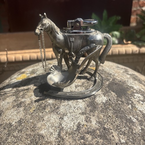 Vintage metal horse - , table