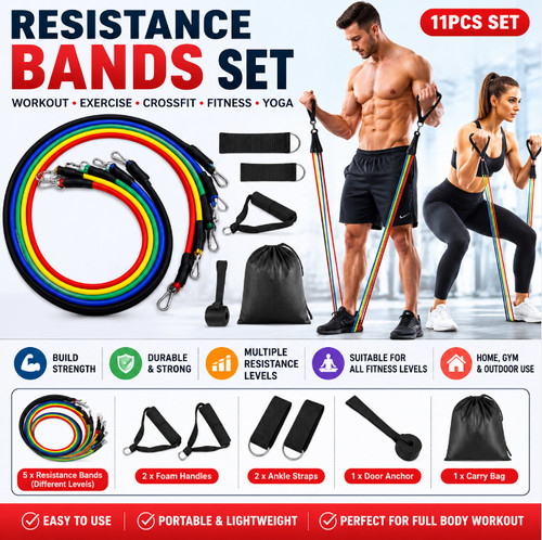 11pcs set resistance - set, bands