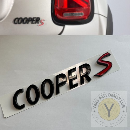 Black cooper rear badge - s,