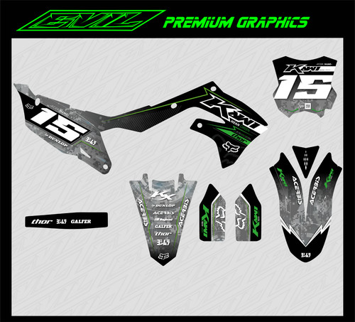 Kawasaki motocross graphics - motocross,
