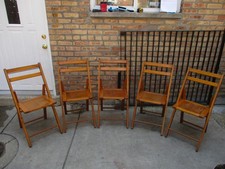 5 Vintage Wood Folding