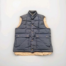 Eddie Bauer Goose Down Gilet Large Navy Blue Bodywarmer Made in USA