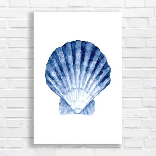 Serene blue scallop shell - serene,