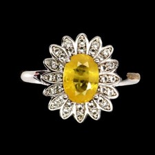 Silver ring sapphire - silver,