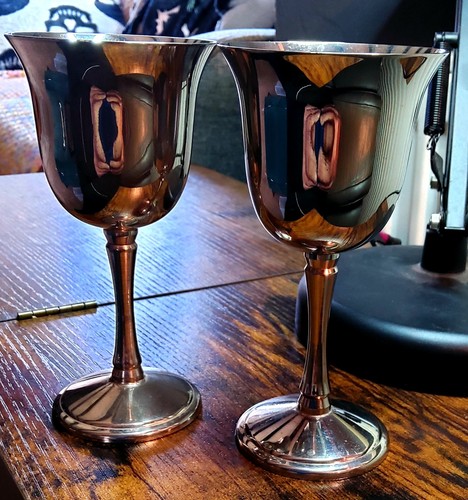 Pair vintage silver plated - vintage,