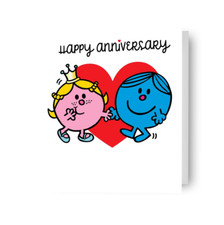 Anniversary Card Happy Anniversary Card Mr Men & Little Miss Envelope Included
