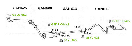 Exhaust silencer tail pipe for - exhaust,