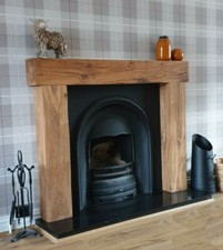 SOLID OAK FIREPLACE SURROUND