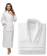 Luxury Waffle Bathrobe 100%