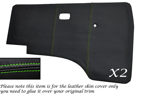 Green stitch door cards - 2x,