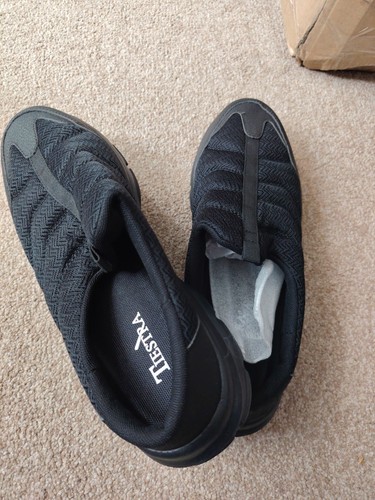 Tiestra black slip - slip-on, mule