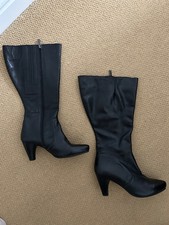 LADIES DUO KNEE HIGH BOOTS EXTRA WIDE CALF