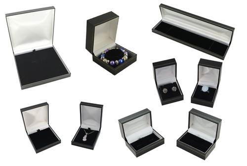 Black leatherette jewellery - leatherette,