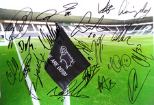 DERBY COUNTY AUTOGRAPHED A4