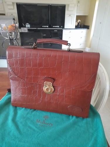 Mulberry leather briefcase - leather,