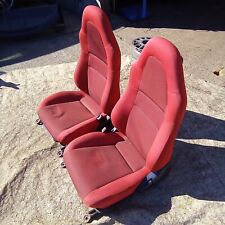 Toyota MR2 Roadster Mk3 1999-2007 PAIR Front Red Fabric Style Tombstone Seats