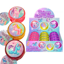 3 Unicorn Light Up Yoyo Auto Return Clutch Kids Childrens Yoyo Stocking Filler