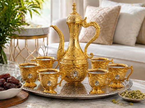 Vintage turkish tea - vintage, set