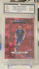 2024 Panini Obsidian Lionel Messi Electric Etch Red Crystals /30 MGC 10 not PSA