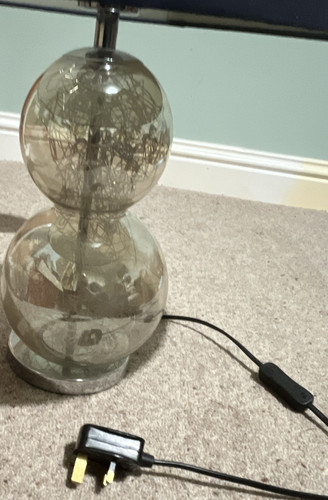 Modern glass table lamp - modern, with