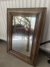 Vintage Wood Portrait Mirror Indian Farmhouse Classic 41x57cm
