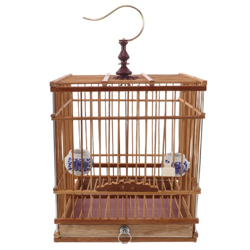 Decorative bamboo bird cage - bamboo,