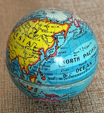 Vintage World Globe Tin Plate
