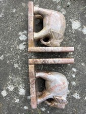 Marble Elephant Bookends