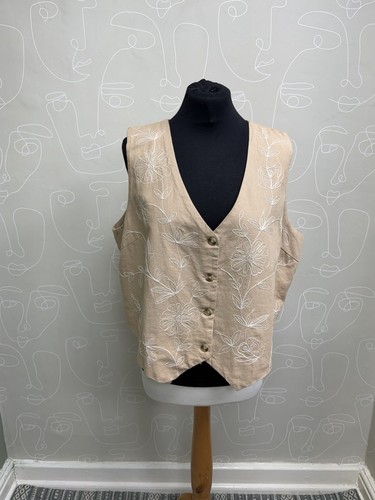 Papaya size waistcoat linen - 18,