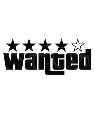 Wanted vinyl sticker gta - gta, 5