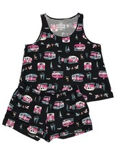 Womens Black Happy Camper