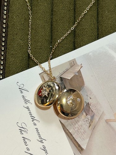 Gold moon star - &, locket