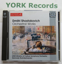 SHOSTAKOVICH - Orchestral Works GENNADY ROZHDESTVENSKY - Ex 2 CD Set Melodiya