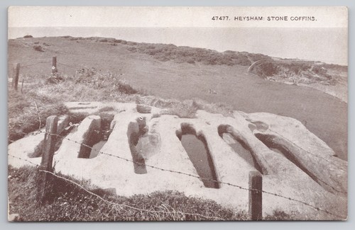 Heysham stone coffins - coffins, st